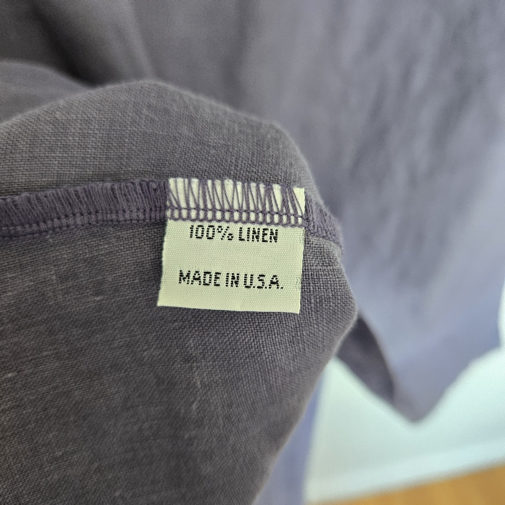 Bryn Walker LINEN Asymmetric Sleeveless Wrap Tunic in Lavender Grey - Picture 9 of 15
